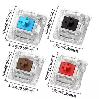 ใช้งานได้จริง Blue/Black/Red/Brown Switches Mechanical Keyboard DIY Hot-Swappable Cross Stem-Included Keycap Puller