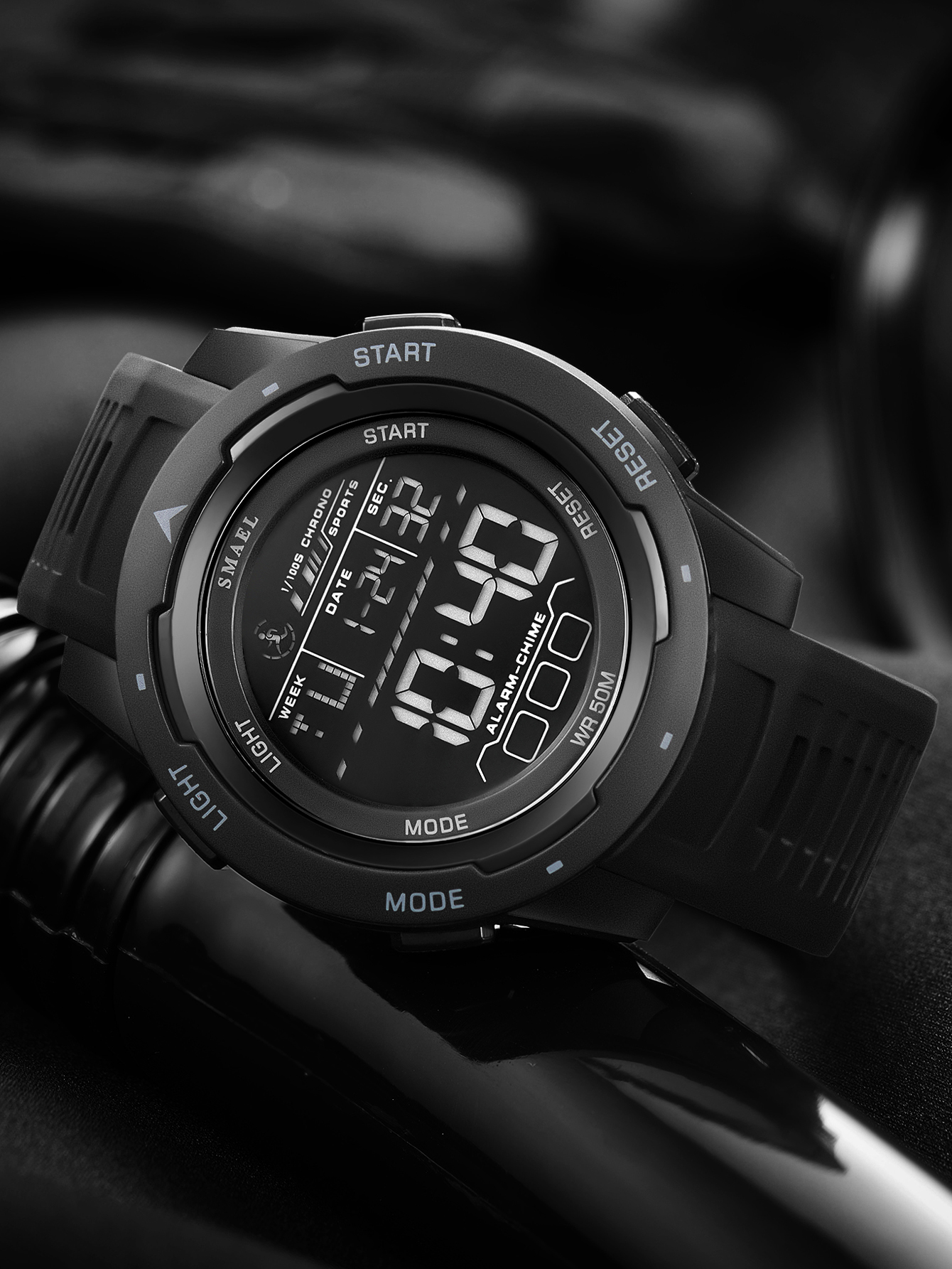 SMAEL นาฬิกาสปอร์ต 8105, จอแสดงผลคู่ Analog Digital 50M กันน้ํา Unisex ของขวัญฤดูร้อนกลางแจ้ง