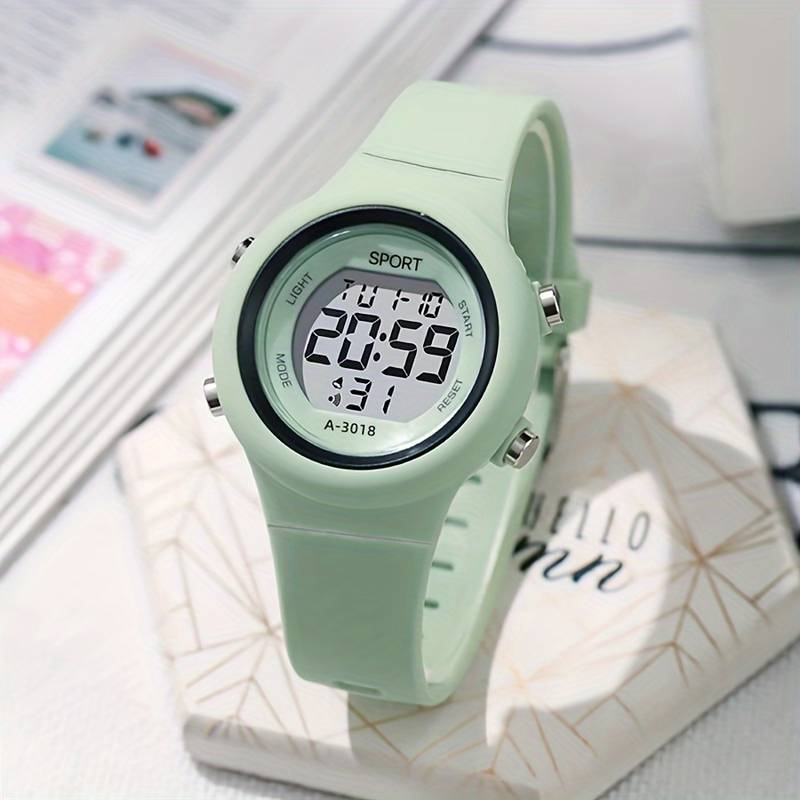 Back To School Summer Kids Digital Watch จอแสดงผล LED Date Timer Night Light Gift ราคา ถูกที่สุด ดีลบีเคเค แกลเลอรีภาพที่ 6