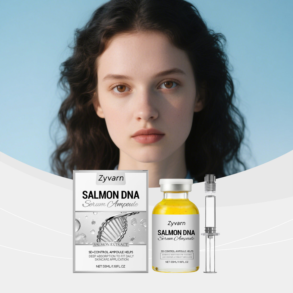 เซรั่มแอมพูลต่อต้านริ้วรอย 35มล. ผสม DNA แซลมอนและคอลลาเจน พร้อมอุปกรณ์ใช้งาน
