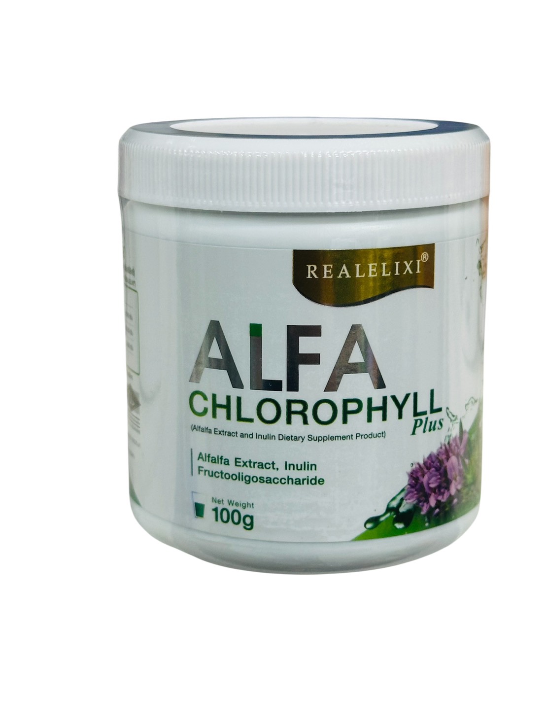 Real Elixir Alfa Chlorophyll Plus 100 กรัม x 1 กระปุก เรียล อิลิคเซอร์ (อัลฟ่า คลอโรฟิลล์)