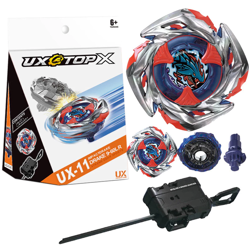 Bey X UX 11 Impact Drake 9 60 LR Bay X UX 11 Impact Drake Spinning Top Xtreme Burst Battle ของเล่น b