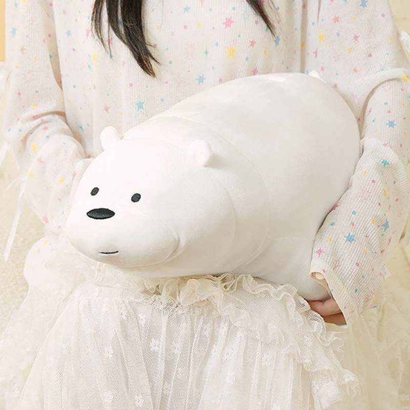 MINISO เรา Bare Bears Series โกหกตุ๊กตาตุ๊กตา Super Soft Cuddly ผ่อนคลาย 23x16x54 ซม.ตุ๊กตาสัตว์น่ารักสะสมของขวัญ