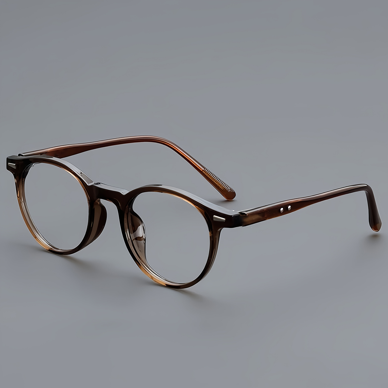 Retro แว่นตารอบเลนส์ใส Vintage Unisex แฟชั่นสําหรับทุกวันของขวัญ