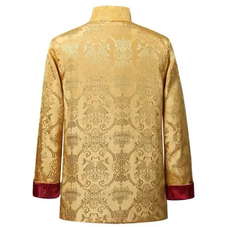 TZ01 Cheongsam เสื้อจีนผู้ชาย แขนยาว สวมใส่ได้สองด้าน สไตล์ย้อนยุค