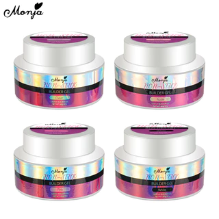 Monja 60g กาวเจลแบบแข็งไม่เหนียว ใช้ต่อเล็บเจล สร้างรูปทรงเจลเล็บปลอม DIY เครื่องมือทําเล็บปลอม