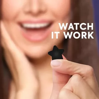 Star Hydrocolloid Acne Patch ขนาดที่สมบูรณ์แบบสําหรับแต่งหน้า Party Facial Blemish Cover สติกเกอร์ 280 ชิ้นสีดํา