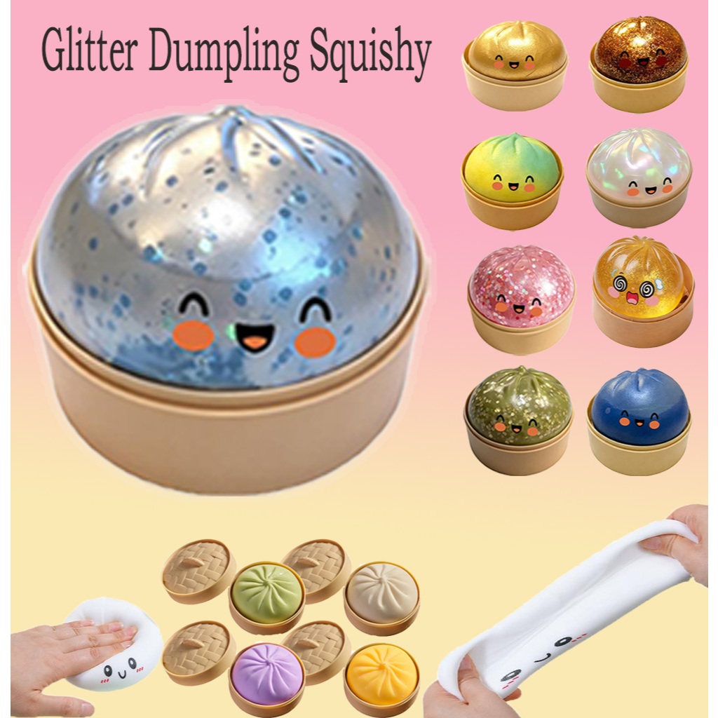 จําลอง Dumpling Squeeze ของเล่นช้า Rebound ความเครียดบรรเทา Soft Pinch Bun พร้อม Steamer สําหรับเด็กผู้ใหญ่ของขวัญสําเร็จการศึกษารายการสุดท้ายวันแม่