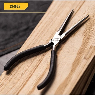 คีมปากแหลมขนาดเล็ก DELI ขนาด 6 นิ้ว เครื่องมือความแม่นยําทรงพลัง กะทัดรัด เหมาะสําหรับซ่อมอิเล็กทรอนิกส์ และงานประดิษฐ์ DIY