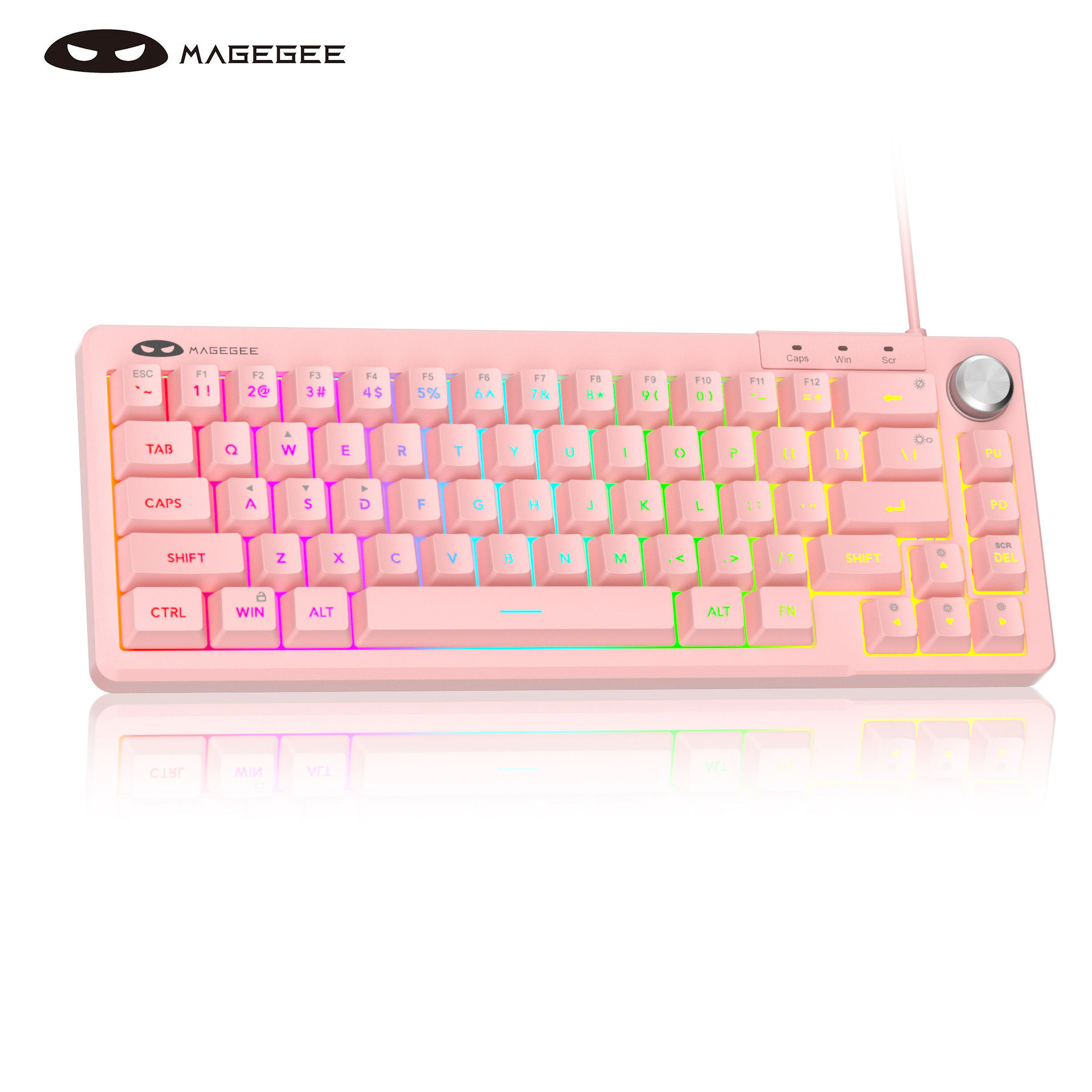  คีย์บอร์ดสําหรับเล่นเกมขนาดเล็ก MageGee 60%, คีย์บอร์ดขนาดเล็กพิเศษพร้อมไฟ RGB, คีย์บอร์ดสํานักงานตามหลักสรีรศาสตร์กันน้ํา TS68 ความรู้สึกแบบกลไก สําหรับคอมพิวเตอร์ PC, MAC, เกมเมอร์ PS4, Xbox ONE