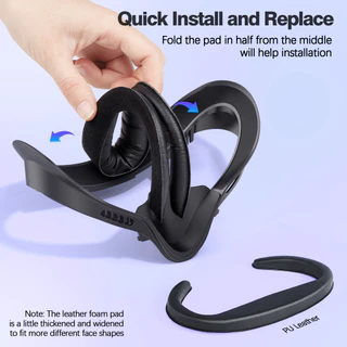 อินเทอร์เฟซใบหน้า Face Cover Pad Cushion สําหรับ Oculus Quest 2 Meta VR อุปกรณ์เสริม