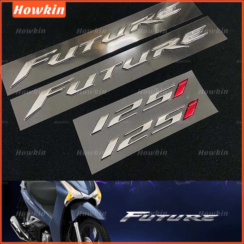 HCM 2 ชิ้น Future 125 Hard นูน 3D สติกเกอร์คุณภาพระดับพรีเมียมเปลี่ยนรูปลอกกาว