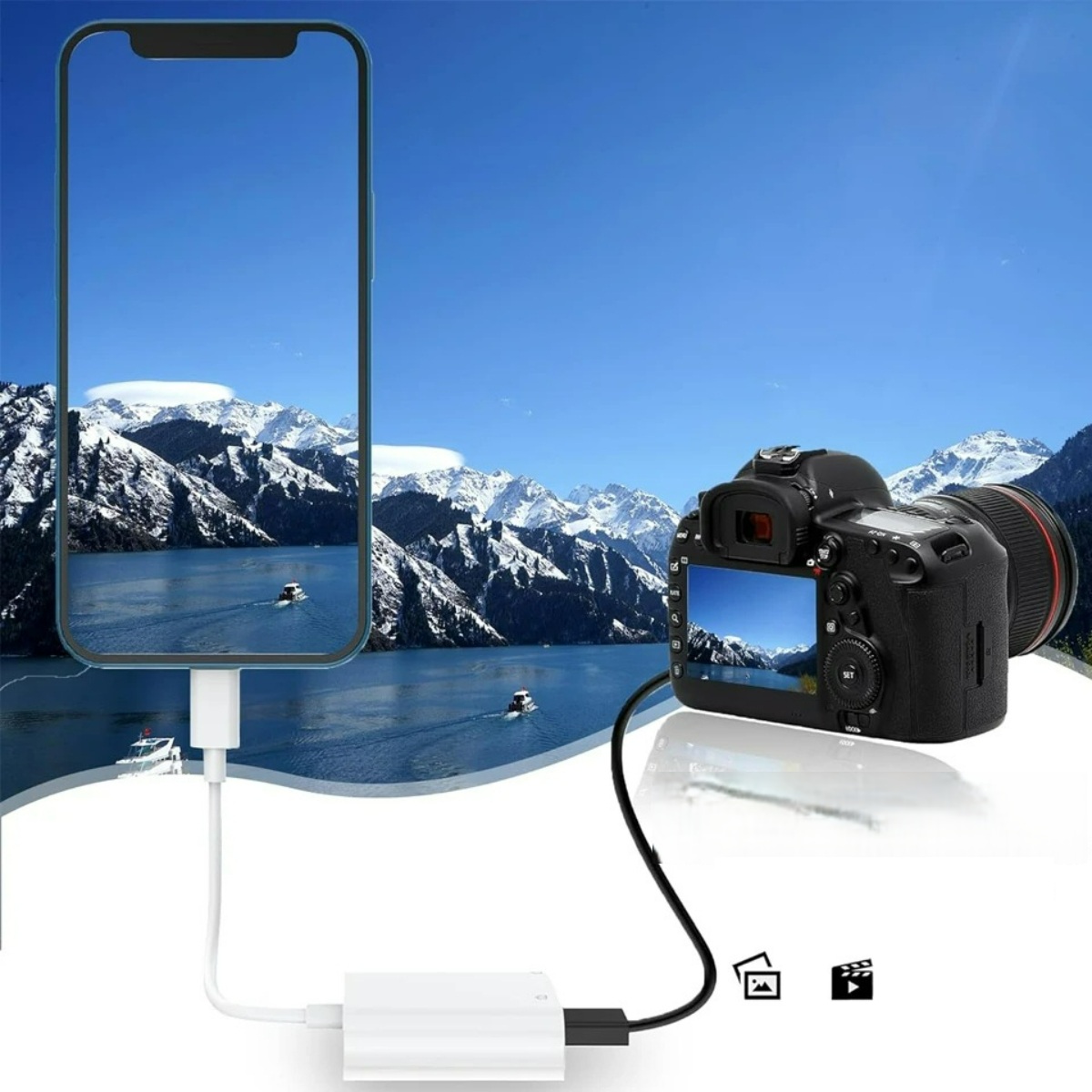 อะแดปเตอร์ USB-C OTG 2-in-1 อะแดปเตอร์แปลงการชาร์จเร็ว USB 3.0 สําหรับดิสก์ U เมาส์ คีย์บอร์ด กล้อง รองรับ iPhone 17 15 16 และ iPad - รูปที่ 3