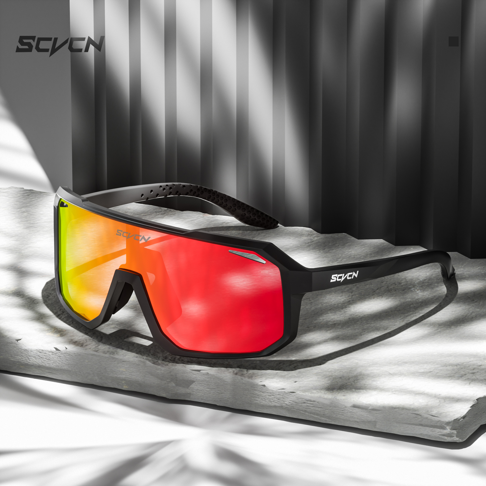 แว่นตากันแดดขี่จักรยาน SCVCN แว่นตา MTB สําหรับขี่จักรยานถนน แว่นตาป้องกันรังสียูวี 400 สําหรับผู้ชายและผู้หญิง
