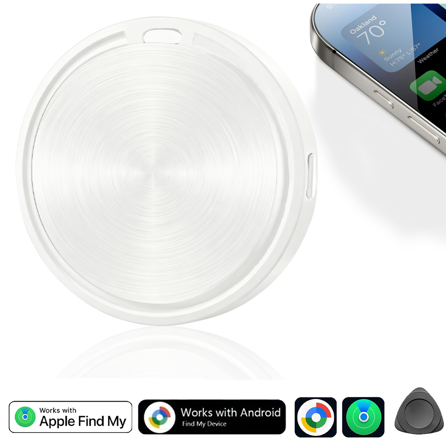 แท็กติดตามอากาศสําหรับ Android รองรับทั้ง iOS และ Android ใช้งานได้กับ Apple Find My (iOS) และ Googl