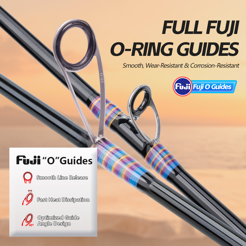คันเบ็ดตกปลาทะเล FISHINGFANS ORCA ยาว 1.98m/2.13m/2.43m กําลังไฟ L/ML/M ด้ามจับทรงเรียว น้ําหนักเบา FUJI O/LS ไกด์วงแหวน 30T/36T ราคา ถูกที่สุด ดีลบีเคเค แกลเลอรีภาพที่ 3