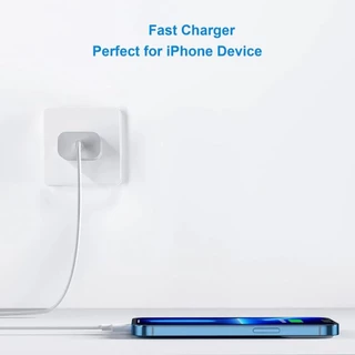 ที่ชาร์จเร็ว 20W สําหรับ iPhone 13 mini, 12, 11 Pro, 14 Pro Max Plus, X, XR, XS พร้อมสายชาร์จเร็ว 1 เมตร