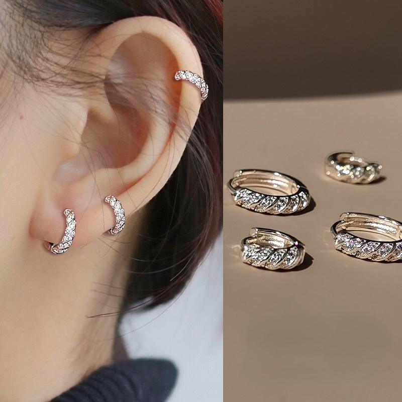 ต่างหู Sleepers Hypoallergenic Hoop Studs สําหรับ Sensitive Ears ผู้หญิง