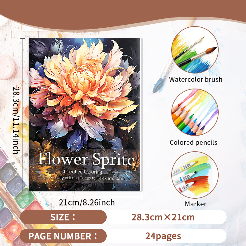 อัลบั้มระบายสีคลายเครียดสําหรับผู้ใหญ่ A4 Sketch Book 1PCS 180G กระดาษสีน้ําระดับพรีเมียม ราคา ถูกที่สุด ดีลบีเคเค แกลเลอรีภาพที่ 5