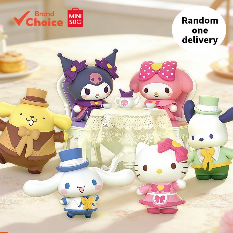 MINISO  Sanrio Tado Mate Series - สเวตเตอร์ & ชาบ่าย & เครื่องประดับ ขนาด 10 ซม. × 5 ซม. × 10 ซม.