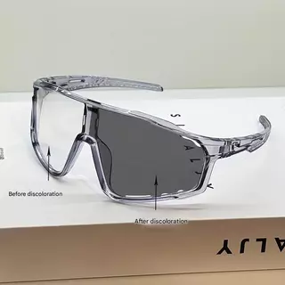 Photochromic Night แว่นตาขับรถ Uv400 แว่นตากีฬากันฝุ่นสําหรับขี่จักรยานวิ่ง F1
