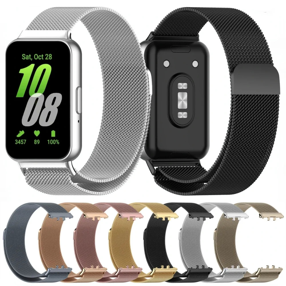 สําหรับ Samsung Galaxy Watch Fit 3 Metal Stainless Steel Band Replacement Strap