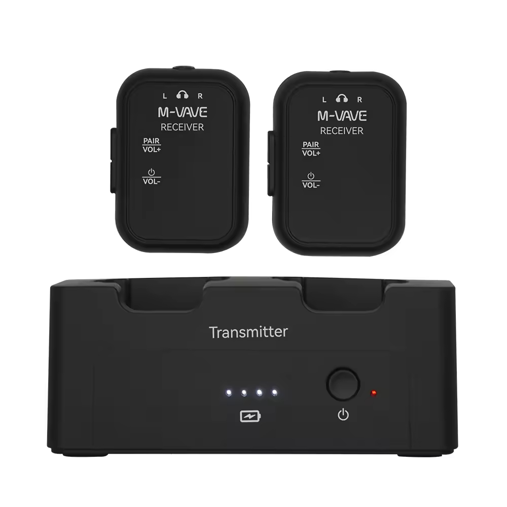 ระบบส่งสัญญาณเสียงแบบไร้สาย M-VAVE WP-12 One to Two 24bit/48kHz พร้อมช่องชาร์จ