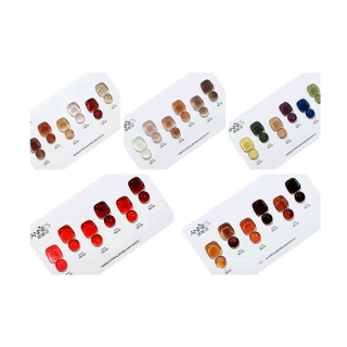 【AG】10ml 6Pcs/Set Nail Polish Excellent Saturation High Pigmented Natural Translucent Manicuring UV LED Gel Soak Polish for Female