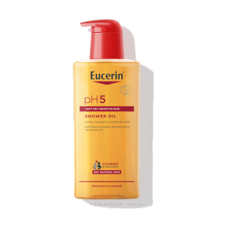 Eucerin pH5 Very Dry Sensitive Skin Shower Oil 400ml ยูเซอริน พีเอช5 เวรี่ ดราย เซ็นซิทีฟ สกิน ชาวเวอร์ ออยล์ 400 มล. (ยูเซอริน ครีมอาบน้ำผสมน้ำมัน สำหรับผิวแห้งมาก บอบบางแพ้ง่าย)