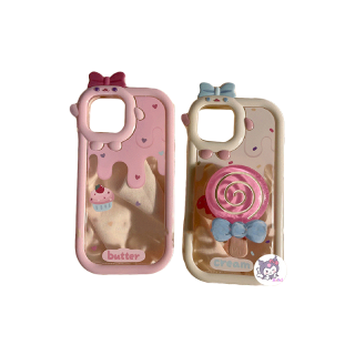 Casing เคสโทรศัพท์มือถือ TPU แบบนิ่ม กันกระแทก ลายเค้กน่ารัก สําหรับ Compatible For iPhone 14 13 12 11 Pro Max SE 2020 X Xr Xs Max 8 7 Plus