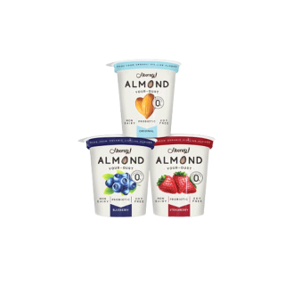 Hooray ! Almond Yogurt รวมรส 1 ลัง ( 12 ถ้วย ) สินค้าต้องแช่เย็นตลอดเวลา