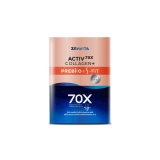 ZEAVITA Activ70X Collagen Plus PREBRO & S-FIT (30ซองx1กล่อง) ซีวิต้า มากขึ้น70X คอลลาเจน พลัส พรีโบร แอนด์ เอส-ฟิตต์