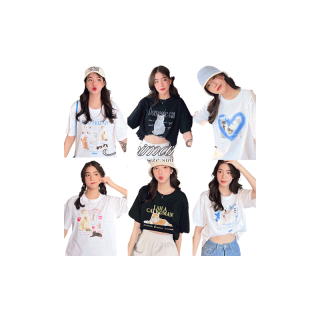 โปรโมชั่น : เสื้อยืด เสื้อยืดผ้าคอตตอน เสื้อลายหมาแมว-Animal Series OT1พร้อมส่ง