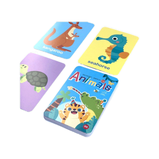 บัตรภาพ flash card เลือกหมวดได้ ผลไม้ สัตว์ การ์ดคำศัพท์คุณหนู สำหรับวัย 0-3 ปี แฟลชการ์ด การ์ดคำศัพท์ ภาพใหญ่ สีสันสดใส