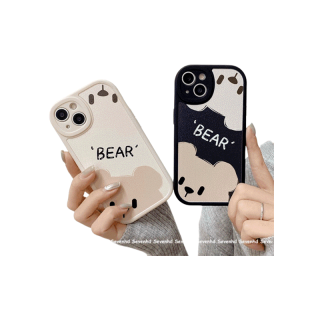 เคสป้องกันโทรศัพท์มือถือ ลายการ์ตูนหมีน่ารัก สําหรับ iPhone 14 13 12 11 Pro Max SE2020 X XR Xs Max 7 8 Plus