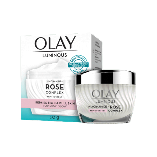 ใหม่! OLAY โอเลย์ ลูมินัส ไนอะซินาไมด์ โรส คอมเพล็กซ์ มอยส์เจอร์ไรเซอร์ครีม Luminous Niacinamide+Rose Complex Cream 50ก