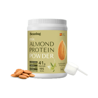 Beanbag Almond Protein Powder รส Authentic Hojicha 800g โปรตีนอัลมอนด์และโปรตีนพืชรวม 5 ชนิด รสชาโฮจิฉะดั้งเดิม