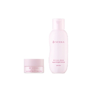 SENKA Aqua Bright Lotion 200 ml+SENKA Aqua Bright Glow UV Moist Whip 50 g