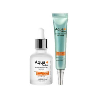 [ซื้อ 1 ฟรี 1] AquaPlus Invigorating Firming Ampoule & Advanced Hyaluron Eye Cream แอมพูลเข้มเข้น และอายครีม