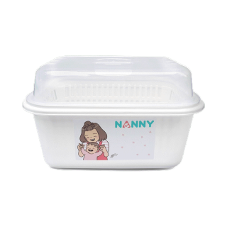 Nanny กล่องเก็บขวดนม กล่องอเนกประสงค์ มีฝาปิด และตะแกรงรองน้ำ ลาย Munin (มุนิน) มีให้เลือก 4 ลาย