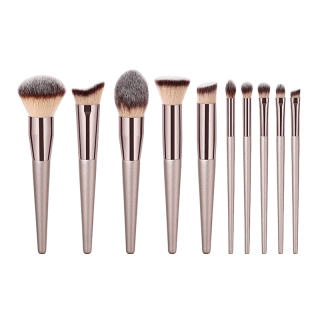 (เกรดA)แปรงแต่งหน้า H02 brush set เซต10ชิ้น แปรงปัดแก้ม แปรงไฮไลท์ แปลงแต่งหน้า Make up brush fancy(สีแปรงคลาสสิคมากๆ)