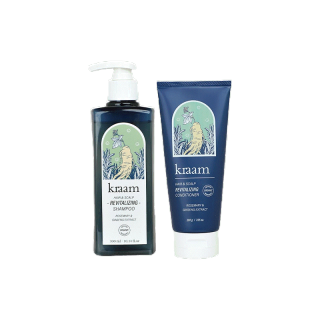 [เซ็ท สูตรลดผมร่วง] KRAAM SET Hair&Scalp Revitalizing Shampoo + Hair&Scalp Revitalizing Conditioner