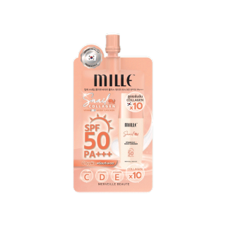 Mille กันแดดสูตรน้ำผสมคอลลาเจน Snail Collagen Watery Sunscreen SPF50 PA +++ 6 g.