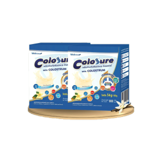 Colosure โคลอชัวร์ ผลิตภัณฑ์เสริมอาหาร มีโคลอสตรุ้ม ไขมันต่ำ ไม่เติมน้ำตาลทราย แบบรีฟิล (Refill) ขนาด 800 กรัม