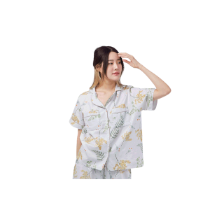 ชุดนอน sliptosleep - Color Leaf Pants Set