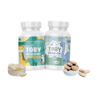 แท้% Toby Bio oil brand Toby oil Toby cal Toby Cocoa Cal DHA toby อาหารเสริมเด็ก โทบี้ไบโอออย โทบี้ออย โทบี้แคล