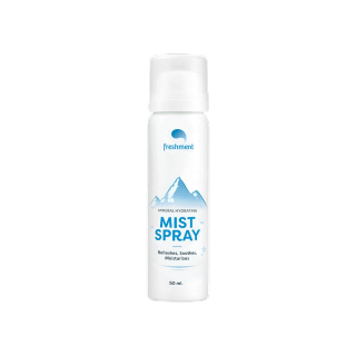 Freshment Mineral Hydrating Mist Spray 50 ml. เฟรชเม้นท์ สเปรย์น้ำแร่ จากธารน้ำแข็งบริสุทธิ์ กักเก็บความชุ่มชื้น