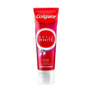 [มี 3 แพ็คให้เลือก] ยาสีฟัน คอลเกต อ๊อพติค ไวท์เอนไซม์ พลัส มิเนอรัล ช่วยให้ฟันขาวอย่างเป็นธรรมชาติ 80ก. Colgate Optic White Enzyme Plus Mineral Natural Whitening 80g. (Oral Care, ยาสีฟัน, ยาสีฟันฟันขาว, Toothpaste)