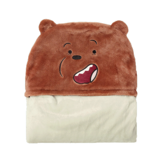 โปรโมชั่น Flash Sale : MINISO ผ้าห่ม ผ้าห่มคลุมตัว ผ้าห่มมีหมวก ผ้าคลุมกันหนาว We Bare Bears Collections 4.0 Throw Blanket