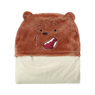 MINISO ผ้าห่ม ผ้าห่มคลุมตัว ผ้าห่มมีหมวก ผ้าคลุมกันหนาว We Bare Bears Collections 4.0 Throw Blanket